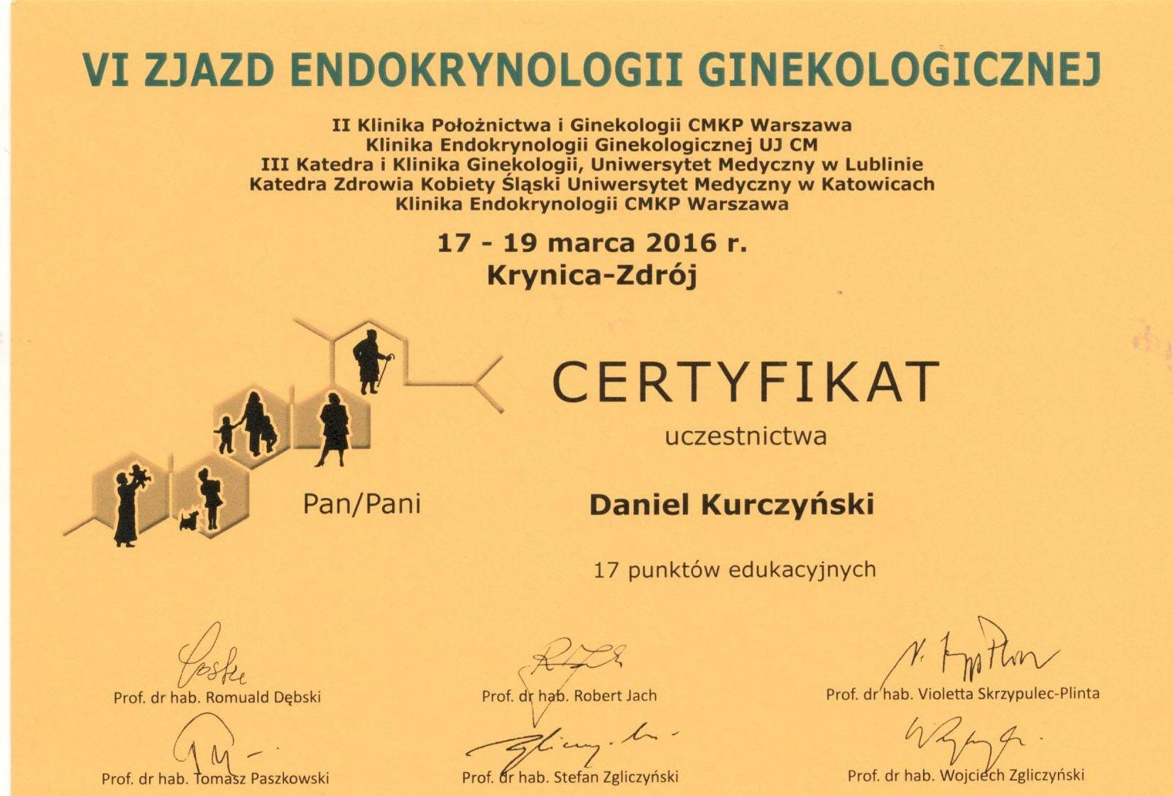 Certyfikat nr 3 Daniel KurczyÅ„ski